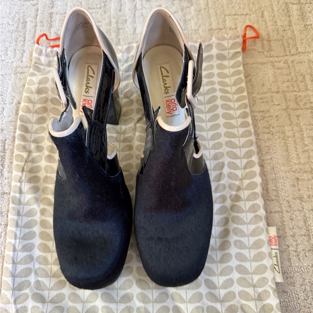 Orla Kiely Clarks Black Dilly Shoes for Women